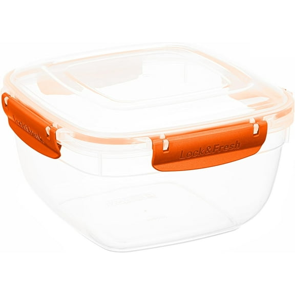 Superio Brand Superio Airtight Food Storage Container with Leakproof Lid 80 Oz - Orange
