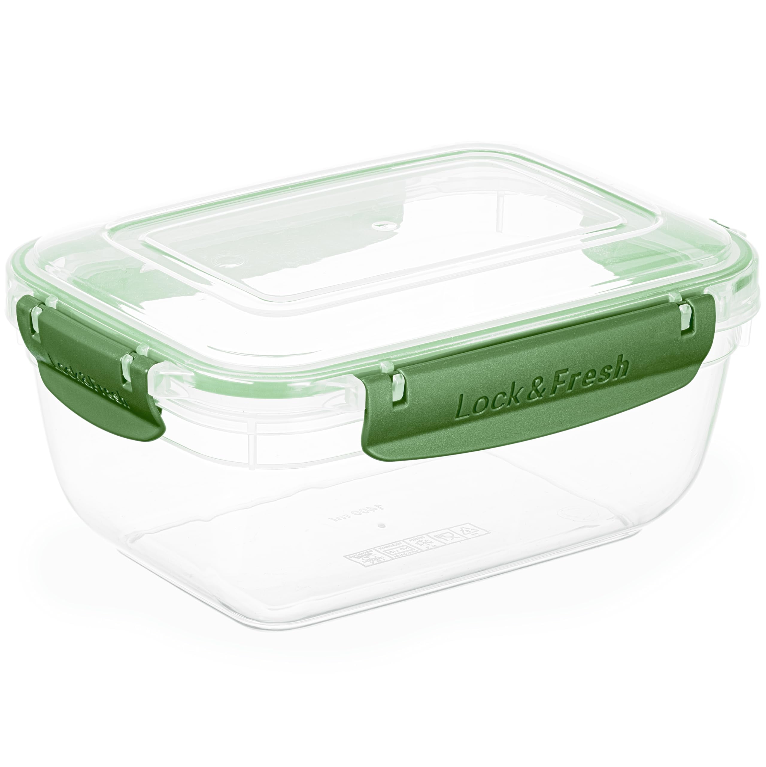 Superio Brand Superio Airtight Food Storage Container with Leakproof Lid 48 Oz - Green