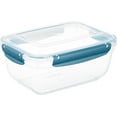thumbnail image 1 of Superio Lock and Fresh Airtight Food Storage Containers with Lids for Kitchen Pantry Organization and Storage, Lunch, and Meal Prep Plastic Containers, 80 oz. Rectangular Sealed Container, Blue, 1 of 7