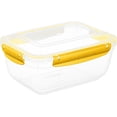 thumbnail image 1 of Superio Lock and Fresh Airtight Food Storage Containers with Lids for Kitchen Pantry Organization and Storage, Lunch, and Meal Prep Plastic Containers, 80 oz. Rectangular Sealed Container, Yellow, 1 of 7