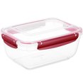 thumbnail image 1 of Superio Lock and Fresh Airtight Food Storage Containers with Lids for Kitchen Pantry Organization and Storage, Lunch, and Meal Prep Plastic Containers, 80 oz. Rectangular Sealed Container, Red, 1 of 7