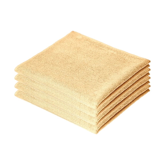 Superio Microfiber Cleaning Cloths Color-Coded for Easy Organization, Ultra-Soft, Durable, Multi-Purpose Cloths for Bathroom, Kitchen, Windows, Furniture, Electronics (Yellow), 4 Pack