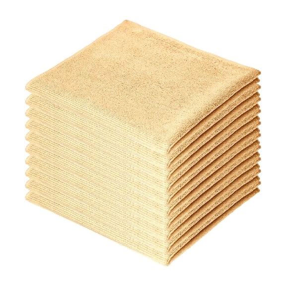 Superio Microfiber Cleaning Cloths Color-Coded for Easy Organization, Ultra-Soft, Durable, Multi-Purpose Cloths for Bathroom, Kitchen, Windows, Furniture, Electronics (Yellow), 10 Pack