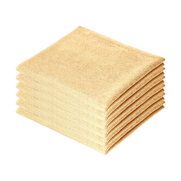 Superio Microfiber Cleaning Cloths Color-Coded for Easy Organization, Ultra-Soft, Durable, Multi-Purpose Cloths for Bathroom, Kitchen, Windows, Furniture, Electronics (Yellow), 6 Pack