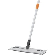 Superio Microfiber Flat Mop with Telescopic Handle for Hardwood, Vinyl Plank, Floor Tile, Gray