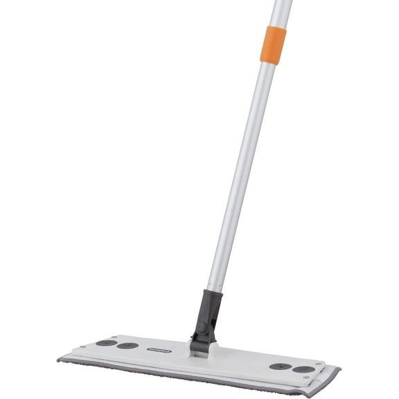 Superio Microfiber Flat Mop with Telescopic Handle for Hardwood, Vinyl Plank, Floor Tile, Gray