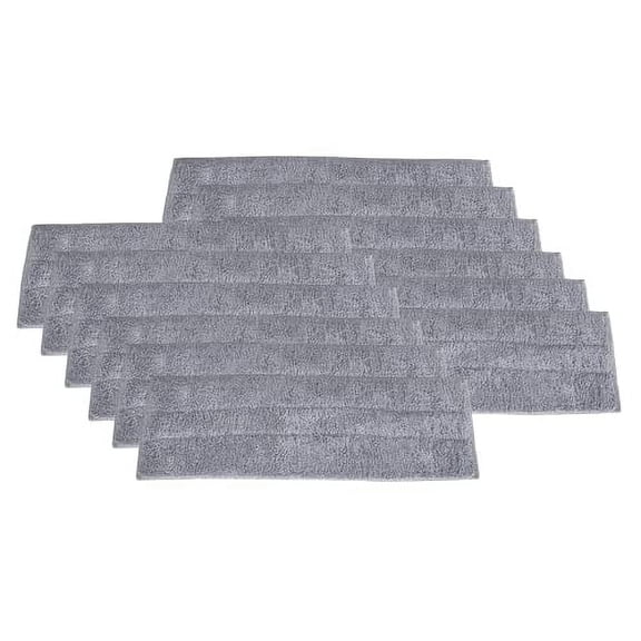 Superio Microfiber Mop Pads, Refill Miracle Mop, Dust Mop Replacement Head 16 Inch Damp Mop Refill for Flat Mop Set, with Velcro-Grey, 12 pack