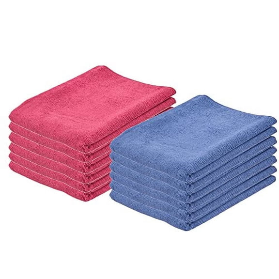 Superio Microfiber Squeegee Mopping Towel Extra Large Miracle Cloth 16"x 24" Streak Free Microfiber Floor Cloth-Rag for Cleaning House, Kitchen, Bathroom-Scratch Free-Multi Colored, 12 Pack