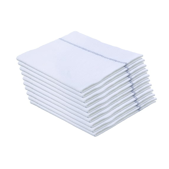 Superio Microfiber Squeegee Mopping Towel White Large Floor Cloth, Multi-Purpose Scratch Free Rags for Cleaning 12 pack