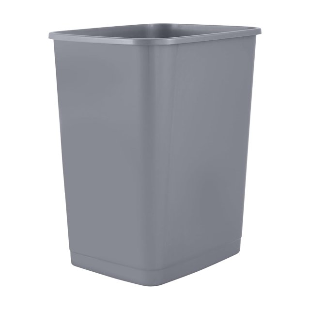 Superio Mini Desktop Trash Can with Swing Top Lid Portable Plastic