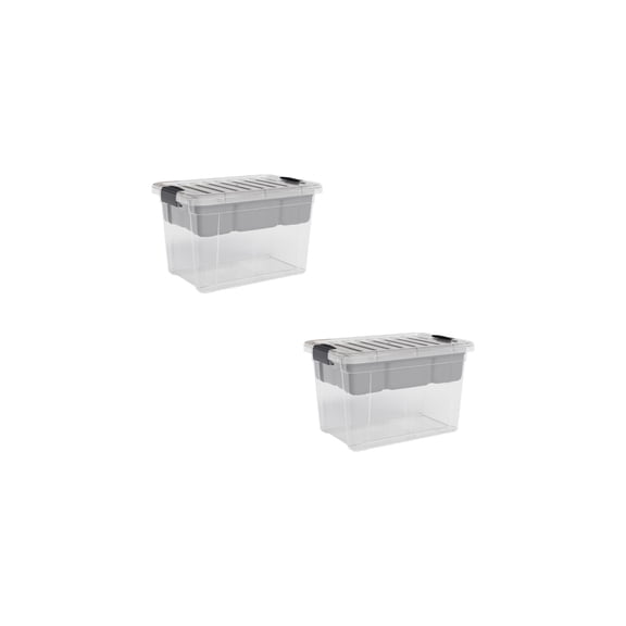 Superio Mini Storage Container Organizing Bin with Removable Tray Deep Plastic Tools, Sewing, Crafts Box, 2.5 Qt, 2 Pack
