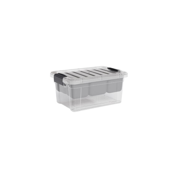 Superio Mini Storage Container Organizing Bin with Removable Tray Plastic Tools, Sewing, Crafts Box, 1.85 Qt.