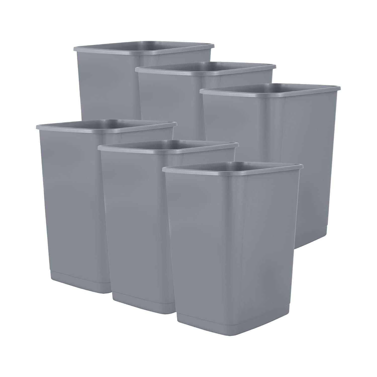 Superio Mini Trash Can 1.25 Gallon, Plastic Bathroom Trash Can, Small