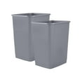 thumbnail image 1 of Superio Mini Trash Can 1.25 Gallon, Plastic Bathroom Trash Can, Small Office Desktop Waste Paper Bin, Dorm Waste Basket, Vanity, Under Sink, Cabinet Countertop Garbage Can Slim Diaper Pail (2, Grey), 1 of 5