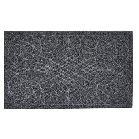 Superio Non-Slip Doormat for Entry, 18" x 30", Waterproof, Mat Grey