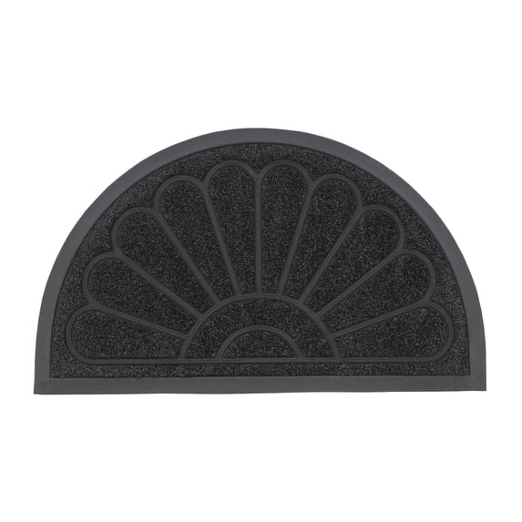 Superio Non-Slip Welcome Doormat for Entry, Indoor Outdoor, Heavy Duty, Waterproof, Easy Clean, Low-Profile Mats for Entry, Garage, Patio, High Traffic Areas, 18"x30" (Black, Sunburst Coir)