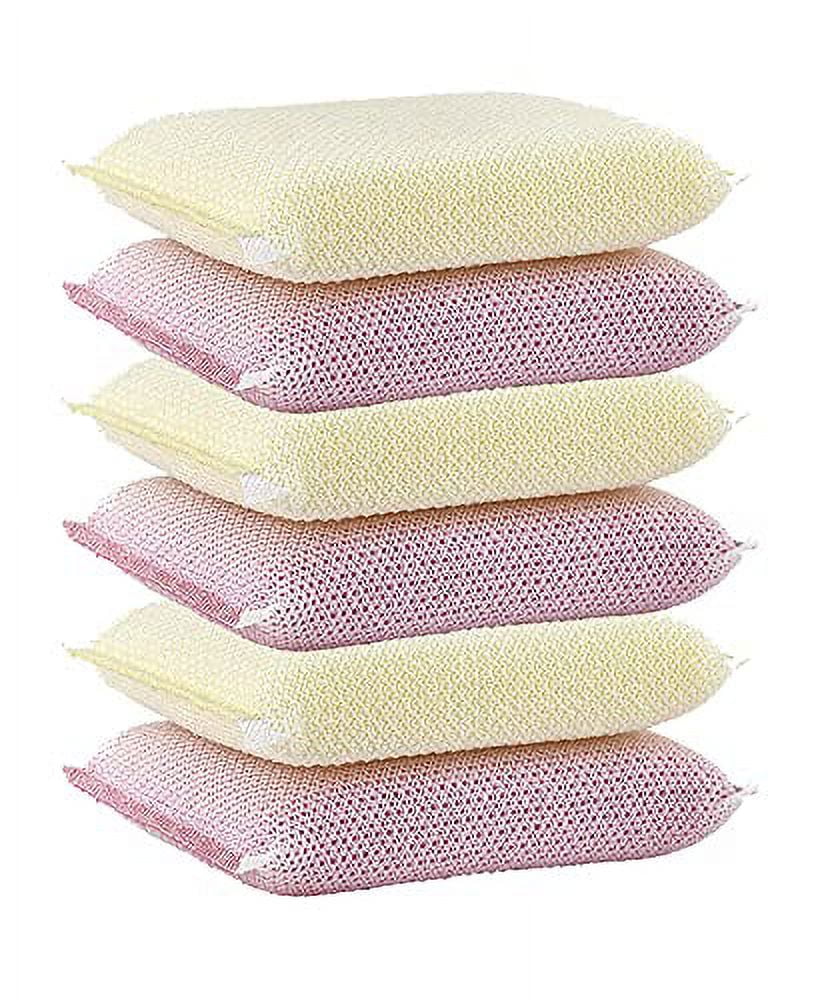 Superio Nylon Cleaning Sponge Dish Scrubber Scratch Free Scour Pad (6 Pack)