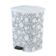 thumbnail image 1 of Superio Plastic Step-On Trash Can, Lace Design, 12 Qt. (White), 1 of 4