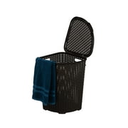 Superio Portable Wicker Laundry Hamper, Brown