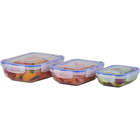 Superio Rectangular Thin Sealed Containers 3-Pack
