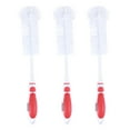 thumbnail image 1 of Superio Red and White Bottle Brush Scrubber with Rubber Grip Handle (2 Pack), 1 of 9