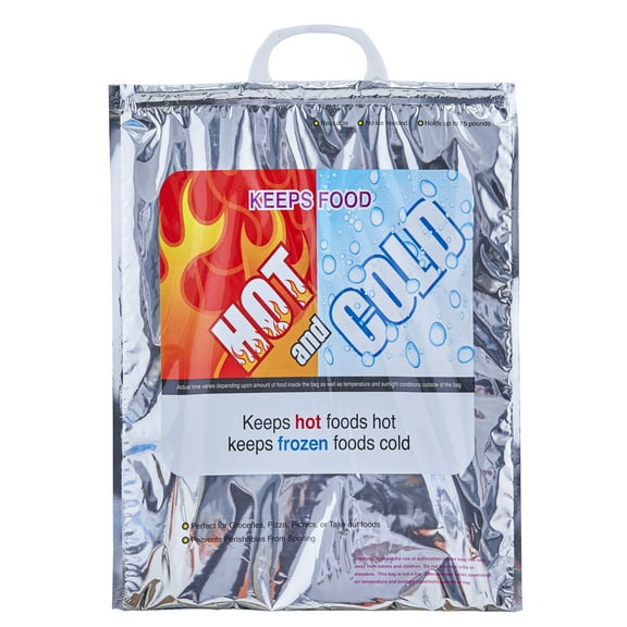 Superio Reusable Grocery Bags Insulated Cooler Bag Thermal Grocery Shopping Bag for Hot Cold Food Delivery Bags (1, 13.5"x17.5")