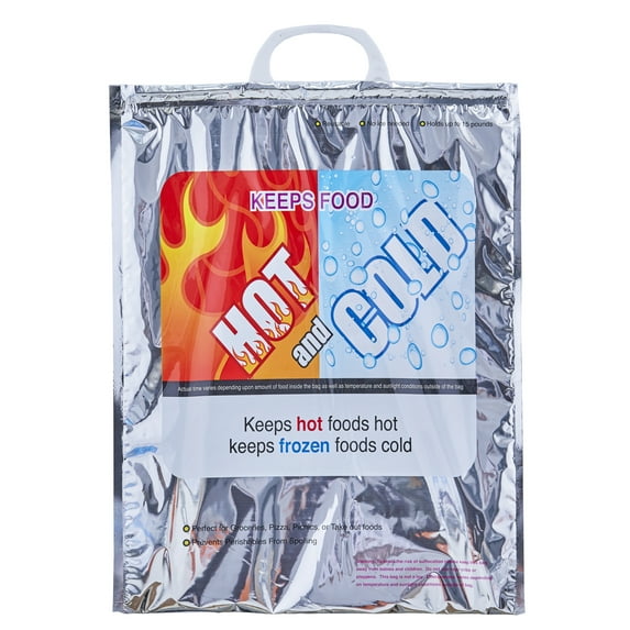 Superio Reusable Grocery Bags Insulated Cooler Bag Thermal Grocery Shopping Bag for Hot Cold Food Delivery Bags (1, 13.5"x17.5")
