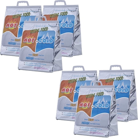Superio Reusable Grocery Bags Insulated Cooler Bag Thermal Grocery Shopping Bag for Hot Cold Food Delivery Bags (6, 13x7x15)