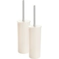 thumbnail image 1 of Superio Ribbed Collection - Eco-Friendly Decorative Plastic Toilet Bowl Brush and Holder Set, (2 Pack) Cleaner Scrubber for Bathroom, 1 of 7