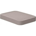 thumbnail image 1 of Superio Ribbed Collection - Superio Lid for Decorative Plastic Open Home Storage Bins Organizer Baskets, Medium Taupe - for Organizing Closet Shelves Drawer Shelf 5 Liter (6 Pack), 1 of 1