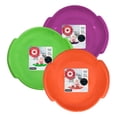 thumbnail image 1 of Superio Round Snow Sled, Heavy Duty Plastic Saucer Toddler Sled with Handles 24" Winter Snow Toys Fun for Kids and Adults 3-Pack, Green-Fuchsia-Orange, 1 of 1