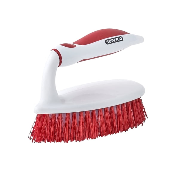 Superio Scrubbing Brush with Grip Handle (Red)