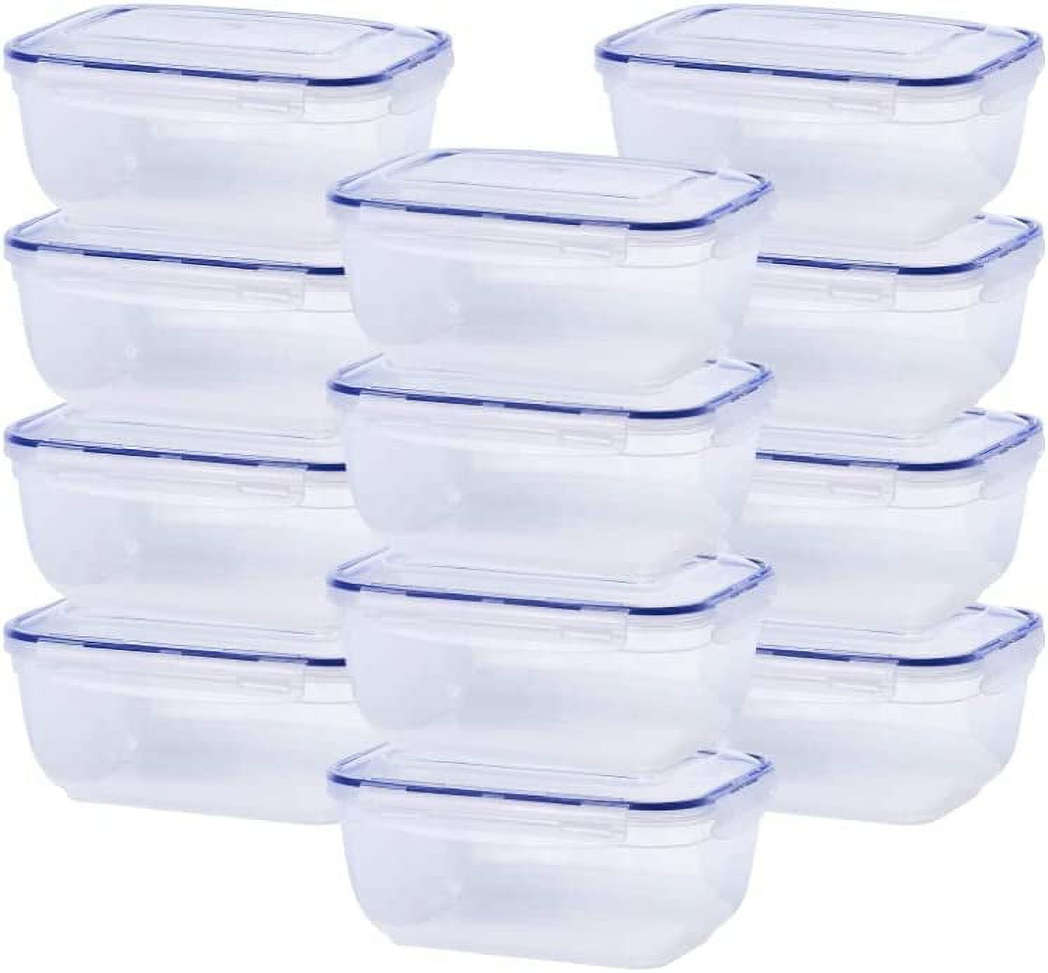 96 ct Clear 8oz Deli Containers w/ Lids Airtight Takeout Food Storage BPA Free