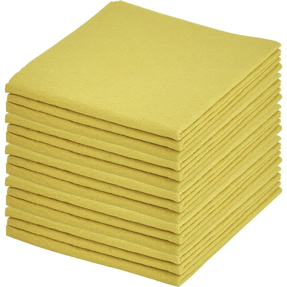 Superio Shammy Cloth, 15-Pack (Yellow) Scratch Free Towel Cloth 16"x19