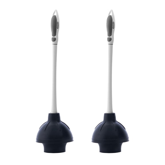 Superio Sink & Toilet Plunger - Heavy-Duty Rubber Head, Comfortable Grip Handle, Compatible with All Toilets & Sinks - 2 Pack