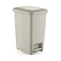 Superio Slim Pedal Trash Can, 42 Qt. (Beige)