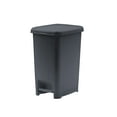thumbnail image 1 of Superio Slim Step On Pedal Plastic Trash Can, Waste Bin - 42 Qt, Onyx Grey, 1 of 5