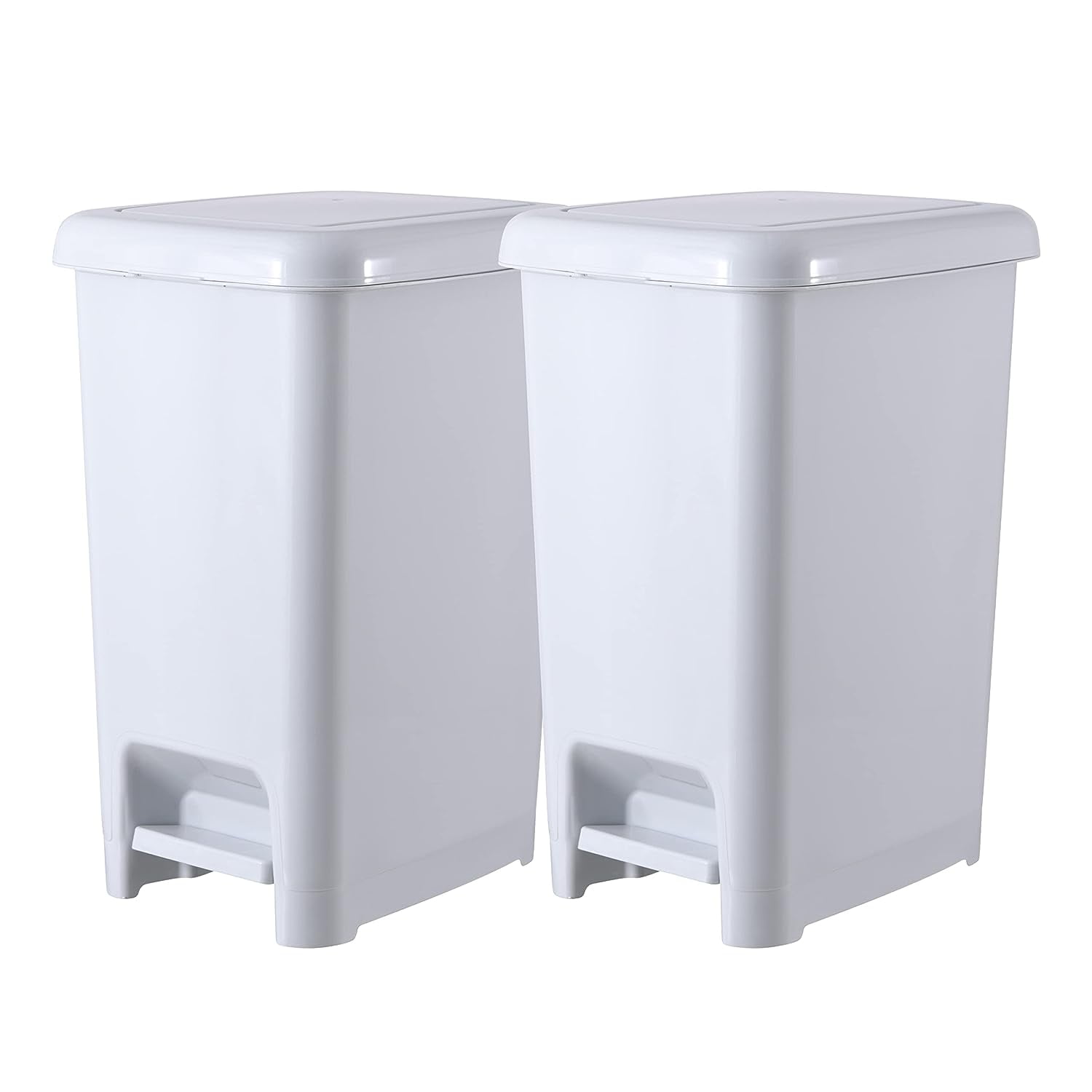 Superio Slim Trash Can with Foot Pedal 16 Gallon StepOn Trash Can
