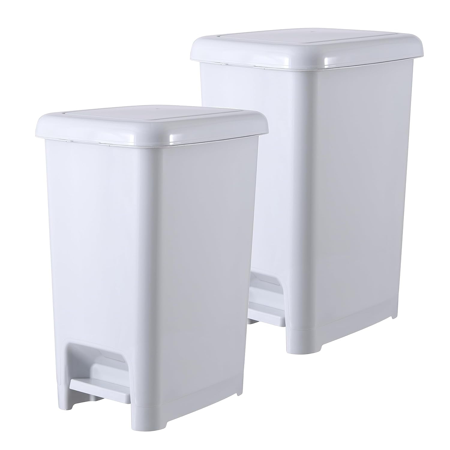 Superio Slim Trash Can with Foot Pedal, 6.5 Gallon StepOn Trash Can