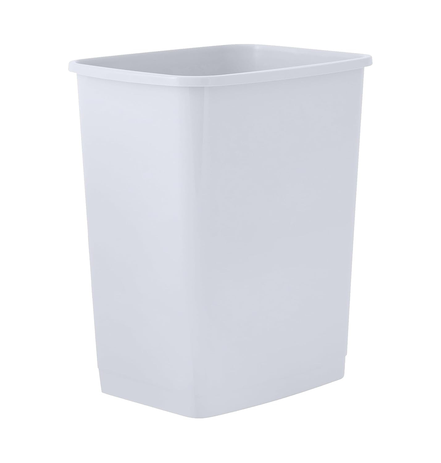 Superio Small 2.5 Gallon Plastic Trash Can, Waste Bin for Under Desk, Office, Bedroom, Bathroom- 10 Qt, (White Smoke)
