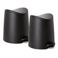 thumbnail image 1 of Superio Small Trash Can with Lid 3 Liter Black (2 Pack), Plastic Mini Waste Bin 0.75 Gallon, Modern Curved Lid Step Trash Can with Foot Pedal, Bathroom, Bedroom, Office, Under Desk, Soft Close, 1 of 9