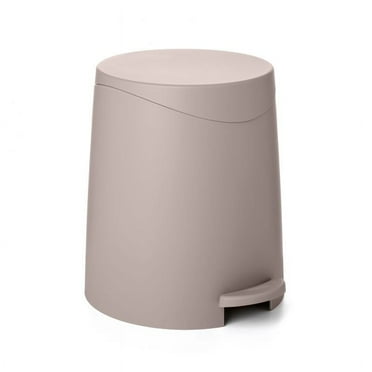 Superio Small Trash Can with Lid 3 Liter Taupe