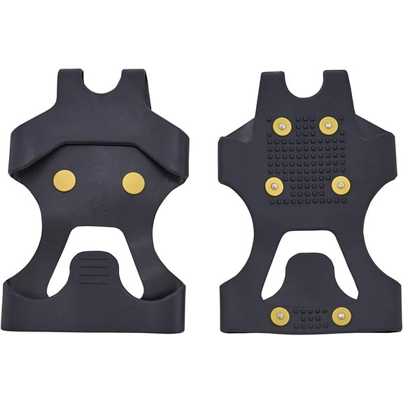 Superio Snow Ice Cleats, Easy Slip-On Grip Rubber, 6 Anti-Slip Studs Protection, Size Medium.