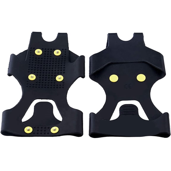 Superio Snow Ice Cleats, Easy Slip-On Grip Rubber, 6 Anti-Slip Studs Protection, Size Small.