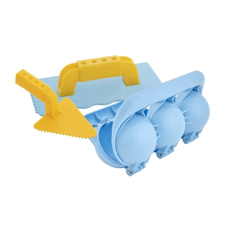 Superio Snow Sand Beach Toys Set- Snowball Maker with Trowels- Blue and Yellow