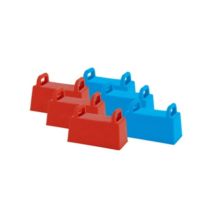 Superio Snow Sand Beach Toys Snow Brick Mold Sand Castle Block, 3 Red, 3 Blue