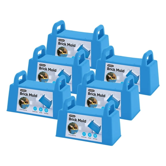 Superio Snow Sand Beach Toys Snow Brick Mold Sand Castle Block, 6 Blue
