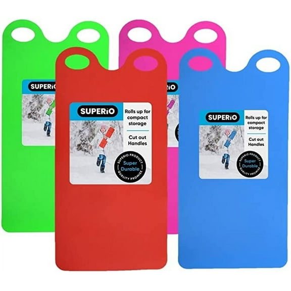 Superio Snow Slider Mat, Flexible Snow Sled Flying Carpet, Roll up Sleds for Kids 36" Lightweight Plastic Snowboard Sled