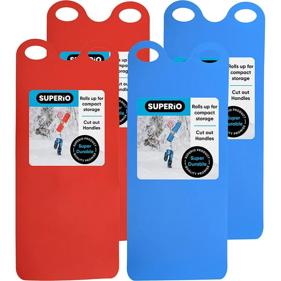 Superio Snow Slider Mat, Flexible Snow Sled Flying Carpet, Roll up Sleds for Kids and Adults 54" Lightweight Plastic Snowboard Sled