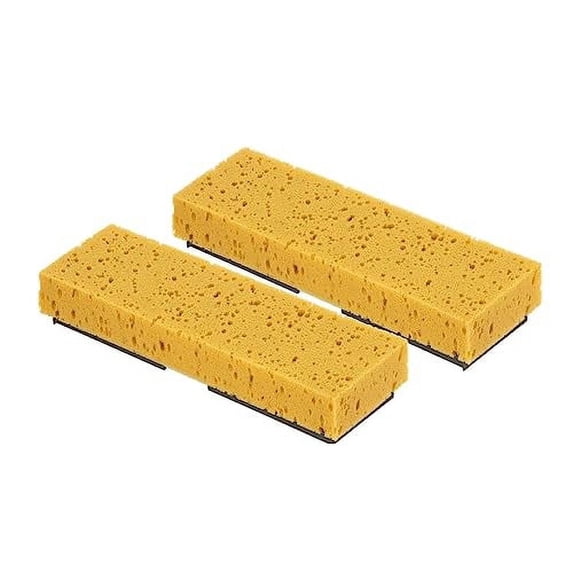 Superio Sponge Mop Head Replacement Butterfly Squeeze Mop Head Refill for Tile, Laminate, Bathroom, Kitchen, Garage Floors Commercial/Industrial (Replacement #1) 9\"x3\" Screws: 6.5\" Apart, 2 Pack